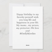 Eenvoudige Matig blije verjaardagsfoto, collage Feestdagenkaart (Achterkant)