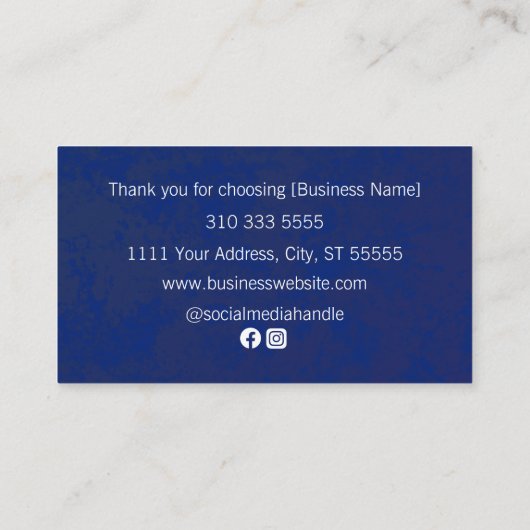 Eenvoudige, matige, blauwe Waterverf bedekking bed Klantenkaartje (Achterkant)