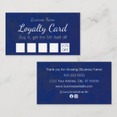 Eenvoudige, matige, blauwe Waterverf bedekking bed Klantenkaartje (Voorkant / Achterkant)