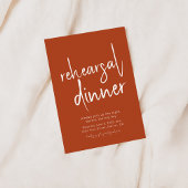 Eenvoudige Mauve repetitie diner uitnodiging