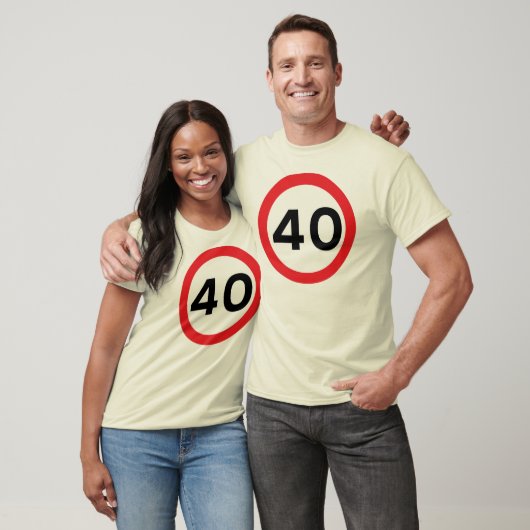 Eenvoudige maximumsnelheid voor 40e verjaardag org t-shirt (Unisex)