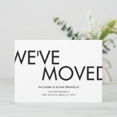 Eenvoudige mededeling nieuw adres verhuisd (Staand voorkant)