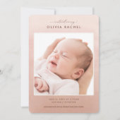 Eenvoudige mededeling van de geboorte van Blush Pi Kaart (Voorkant)
