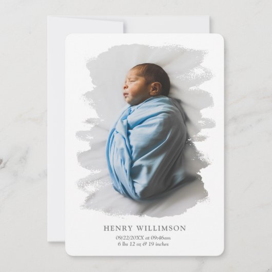 Eenvoudige mededeling van de geboorte van de Foto  Aankondiging (Voorkant)