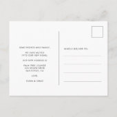 Eenvoudige mededeling van foto's briefkaart (Achterkant)