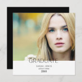 Eenvoudige mededeling van het Afstuderen van de Fo (Voorkant / Achterkant)