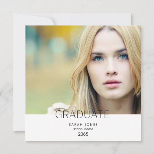 Eenvoudige mededeling van het Afstuderen van de Fo (Voorkant)