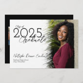 Eenvoudige mededeling van het Afstuderen van de Fo Kaart (Voorkant / Achterkant)