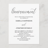 Eenvoudige mededeling van het annuleren van een hu aankondigingskaart (Voorkant)