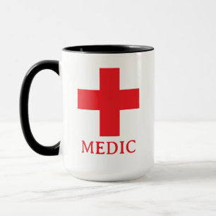 Eenvoudige MEDIC & EHBO, Kruis, Ambulance, Dokter Mok