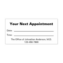 Eenvoudige medische Kantoor Uw volgende benoeming Zelfinktende Stempel