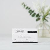 Eenvoudige medische Kantoor Visitekaartje (Staand voorkant)