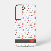 Eenvoudige Medische Patroon Nurse Samsung Galaxy Hoesje (Achterkant)