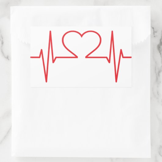 Eenvoudige medische rechthoekige sticker (Tas)