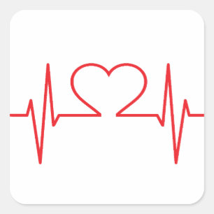 Eenvoudige medische vierkante sticker