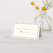 Eenvoudige Medium Navy Blue Lijst Escort Kaarten I Plaatskaartje (Achterkant)