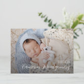 Eenvoudige meerdere foto collage geboorte aankondiging (Staand voorkant)
