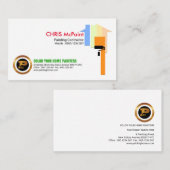 Eenvoudige meerkleurige thuisschilder visitekaartje (Voorkant / Achterkant)