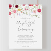 Eenvoudige meerkleurige Wildflower Unplugged Cerem