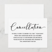 Eenvoudige melding bij annulering van gebeurteniss briefkaart (Voorkant / Achterkant)
