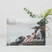 Eenvoudige Mele Kalikimaka hawaiian kerstkaart (Staand voorkant)