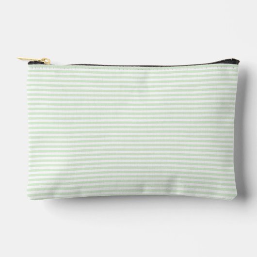 Eenvoudige Melkachtige Jade Green Narrow Stripe Etui (Voorkant)