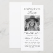 Eenvoudige Memorial Bereavement Sympathie Funeral Bedankkaart (Voorkant / Achterkant)