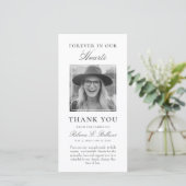 Eenvoudige Memorial Bereavement Sympathie Funeral Bedankkaart (Staand voorkant)