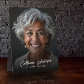 Eenvoudige Memorial Foto & Aangepaste Tekst Tablet Fotoplaat