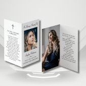 Eenvoudige Memorial Funeral Fotomap Gebed Kaart