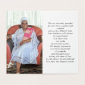 Eenvoudige Memorial Funeral Fotomap Gebed Kaart (Binnenkant ongevouwen)