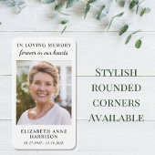 Eenvoudige Memorial Funeral Photo Prayer Card Visitekaartje