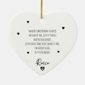 Eenvoudige Memorial Pet Naam Keramisch Ornament (Achterkant)