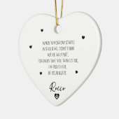 Eenvoudige Memorial Pet Naam Keramisch Ornament (Links)