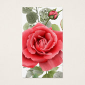 Eenvoudige Memorial Red Rose Funeral Prayer Kaart (Voorkant)