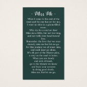 Eenvoudige Memorial Sunflower Funeral Prayer Kaart (Achterkant)