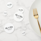 Eenvoudige meneer en mevrouw | Trouwmonogram  Confetti (Groep)