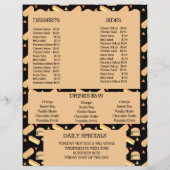 Eenvoudige Menu Hamburger BBQ Grill Restaurant (Achterkant)