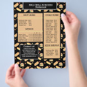Eenvoudige Menu Hamburger BBQ Grill Restaurant (Hand)