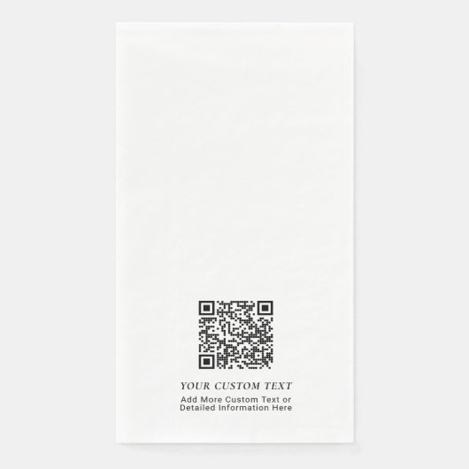 Eenvoudige merkaangepaste QR-code Zakelijke promot Servet (Voorkant)