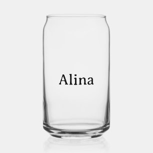 Eenvoudige merkpromotie 16 oz blikvorm glas
