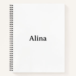 Eenvoudige merkpromotie 8,5" x 11" Deluxe spiraal Notitieboek