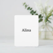 Eenvoudige merkpromotie afgerond 10,8 cm x 14 cm kaart (Staand voorkant)