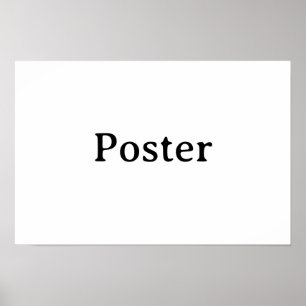 Eenvoudige merkpromotie Standaard halfglans 18"x12 Poster
