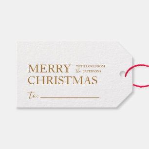 Eenvoudige Merry Christmas Gift Cadeau Labels Cadeaulabel