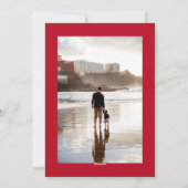 Eenvoudige Merry Christmas Multi Photo Grid Modern Feestdagenkaart (Achterkant)