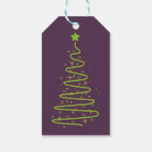 Eenvoudige Merry Christmas Violet Gift Label Cadeaulabel (Achterkant)