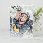 Eenvoudige Merry en heldere foto Feestdagenkaart (Staand voorkant)