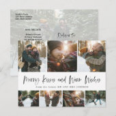 Eenvoudige Merry Kusjes Warme wensen Save the Date Feestdagenkaart (Voorkant / Achterkant)