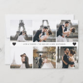 Eenvoudige, met de hand gekartelde fotocollage bedankkaart (Voorkant)